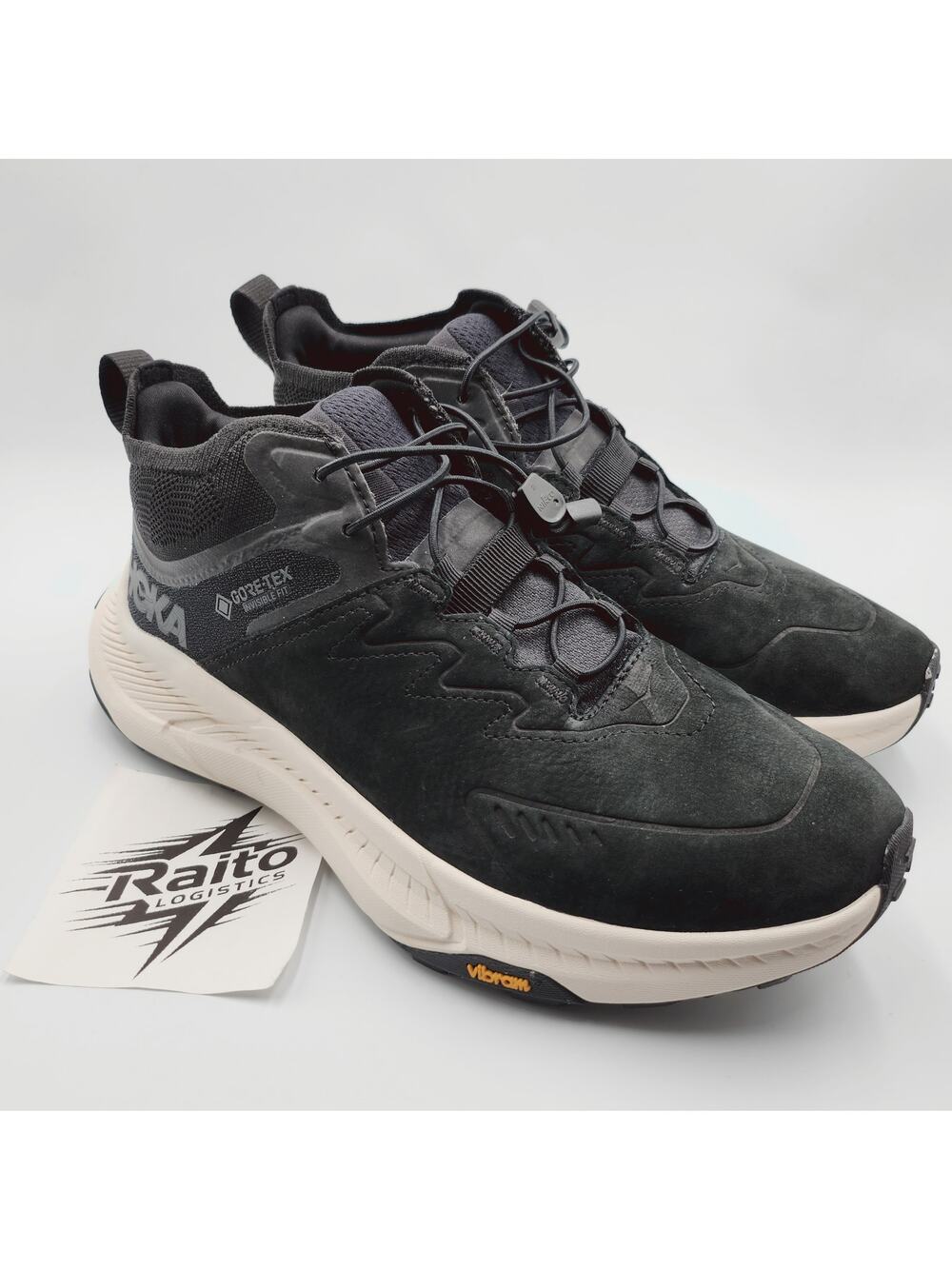 Mens Size 10 Hoka One One Running Shoes Transport Chukka GTX Black 1155190-BKLB